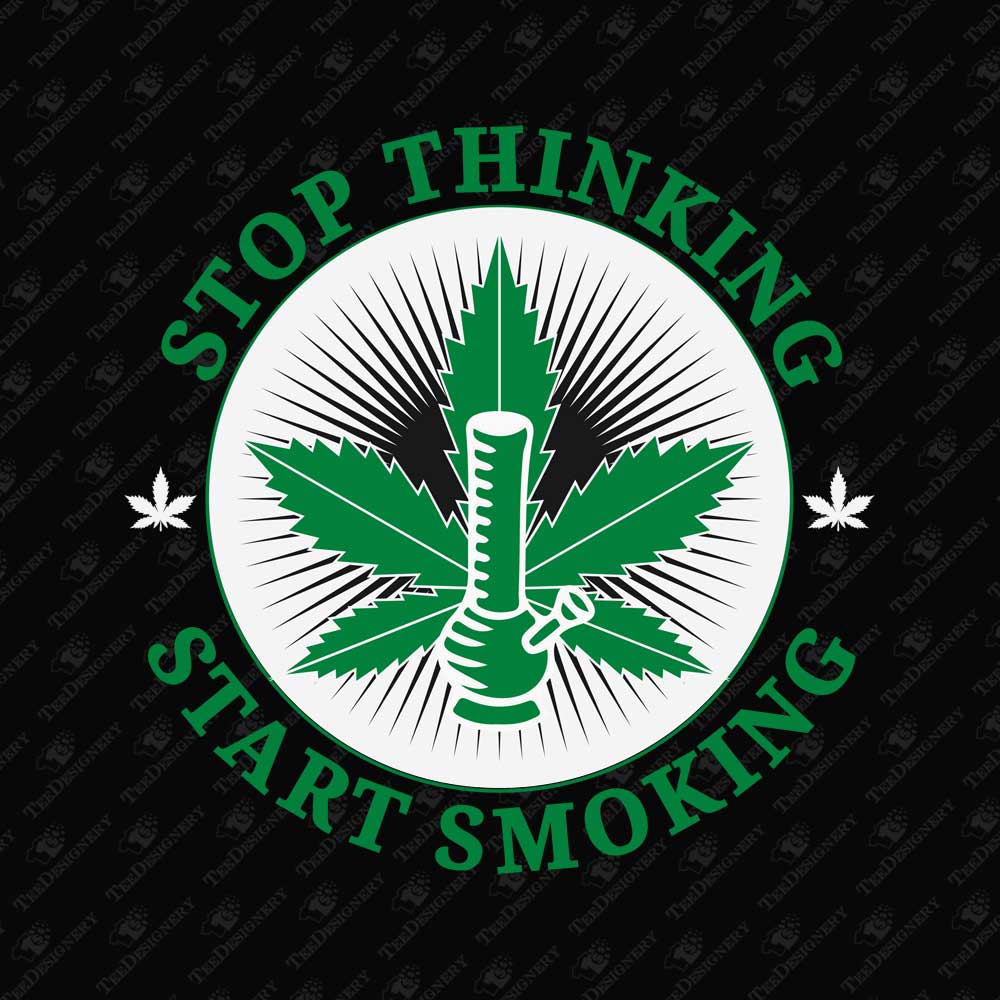 stop-thinking-start-smoking-sarcastic-cannabis-weed-lover-t-shirt-graphic