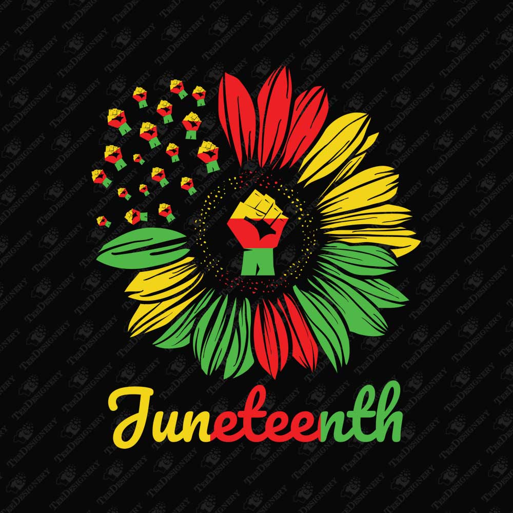 juneteenth-black-history-sunflower-fist-sublimation-vector-file