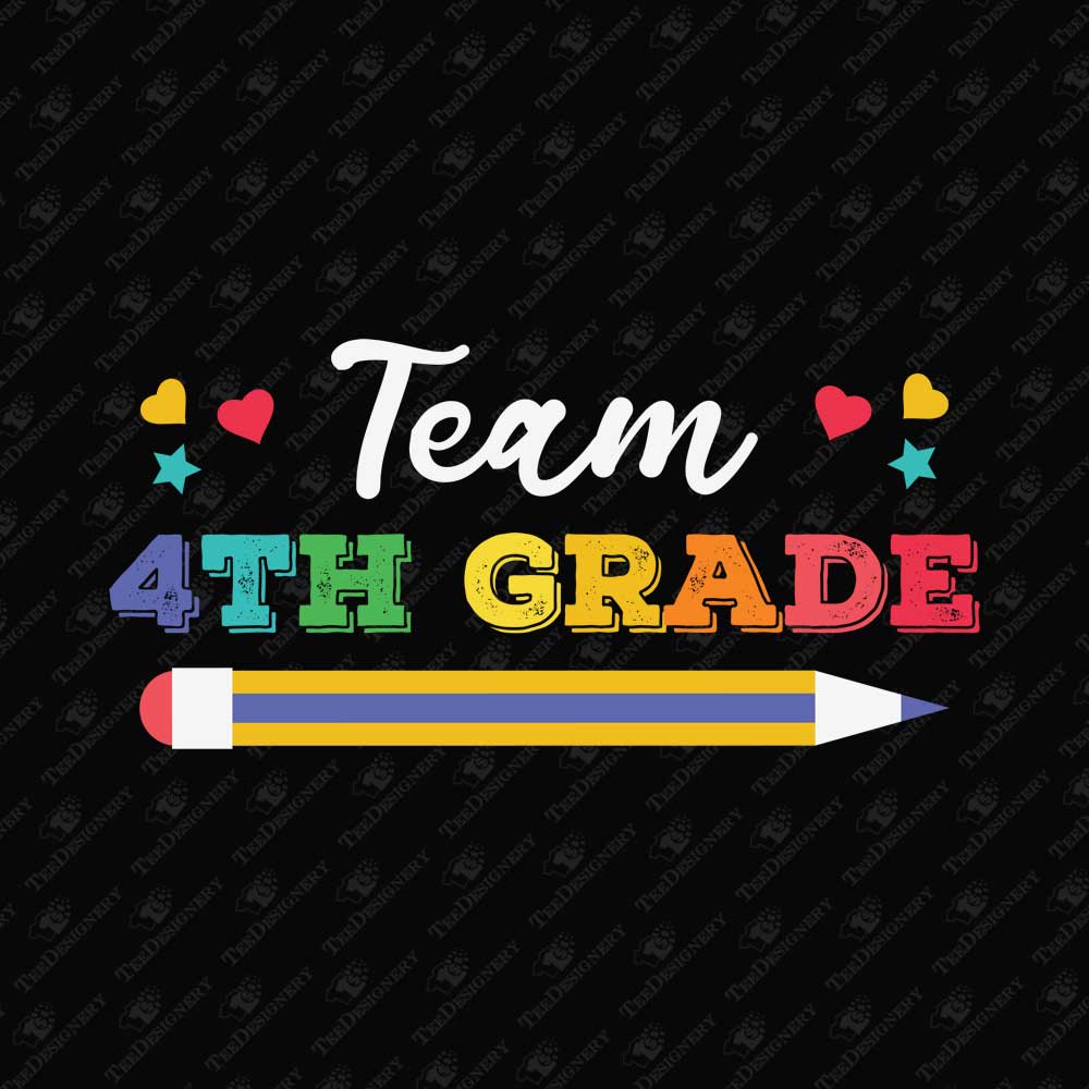 team-4th-grade-back-to-school-sublimation-graphic