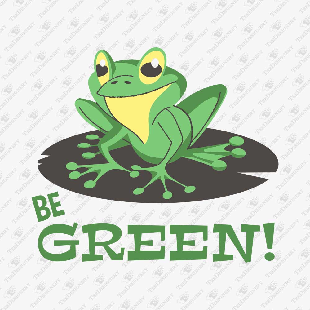 be-green-frog-humorous-environmental-activism-sublimation-graphic