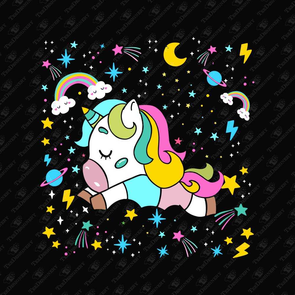 sleeping-unicorn-stars-clip-art-sublimation-graphic