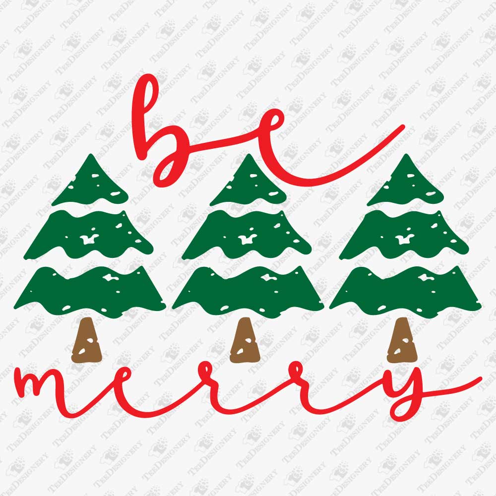 be-merry-grunge-christmas-trees-svg-cut-file