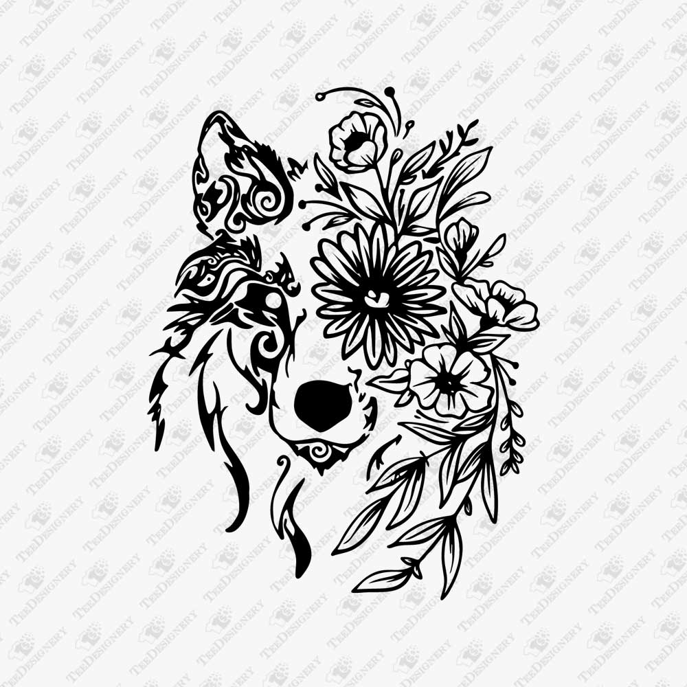 boho-wolf-flower-svg-cut-file