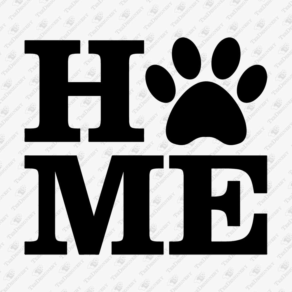 home-with-paw-print-svg-cut-file