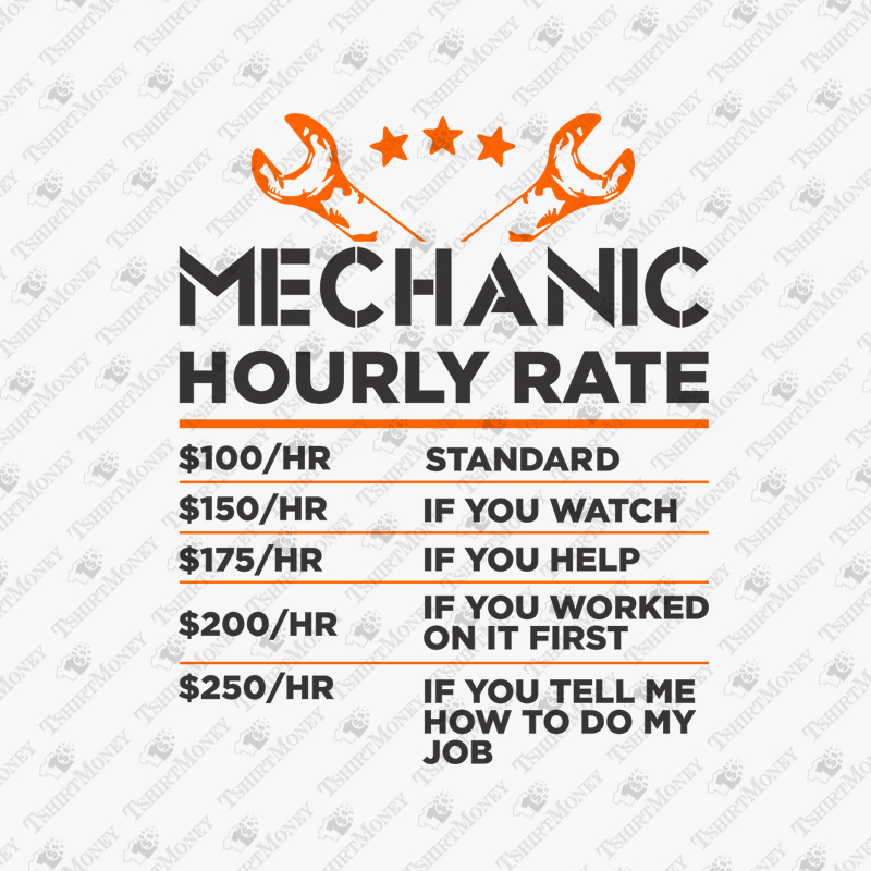 mechanic-hourly-rate-svg-cut-file