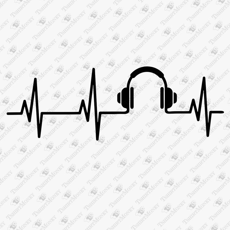 music-heartbeat-svg-cut-file