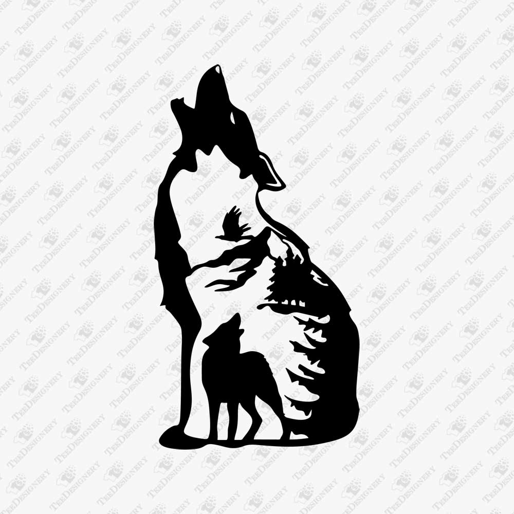 wolf-howling-nature-silhouette-svg-cut-file